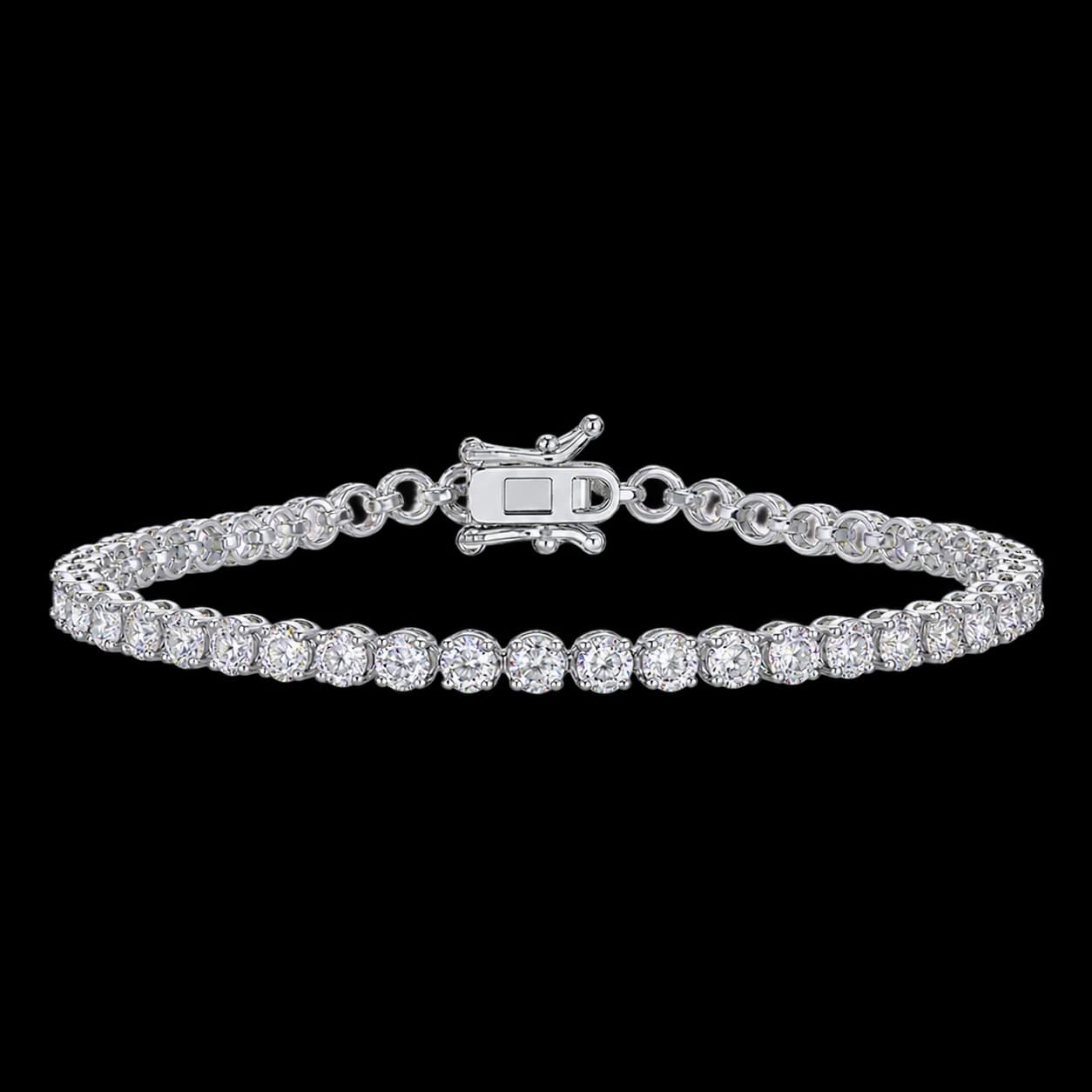 Round Moissanite Tennis Bracelet